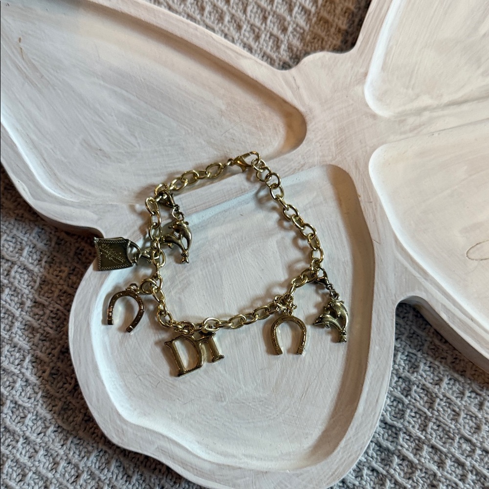 Diamond international charm bracelet